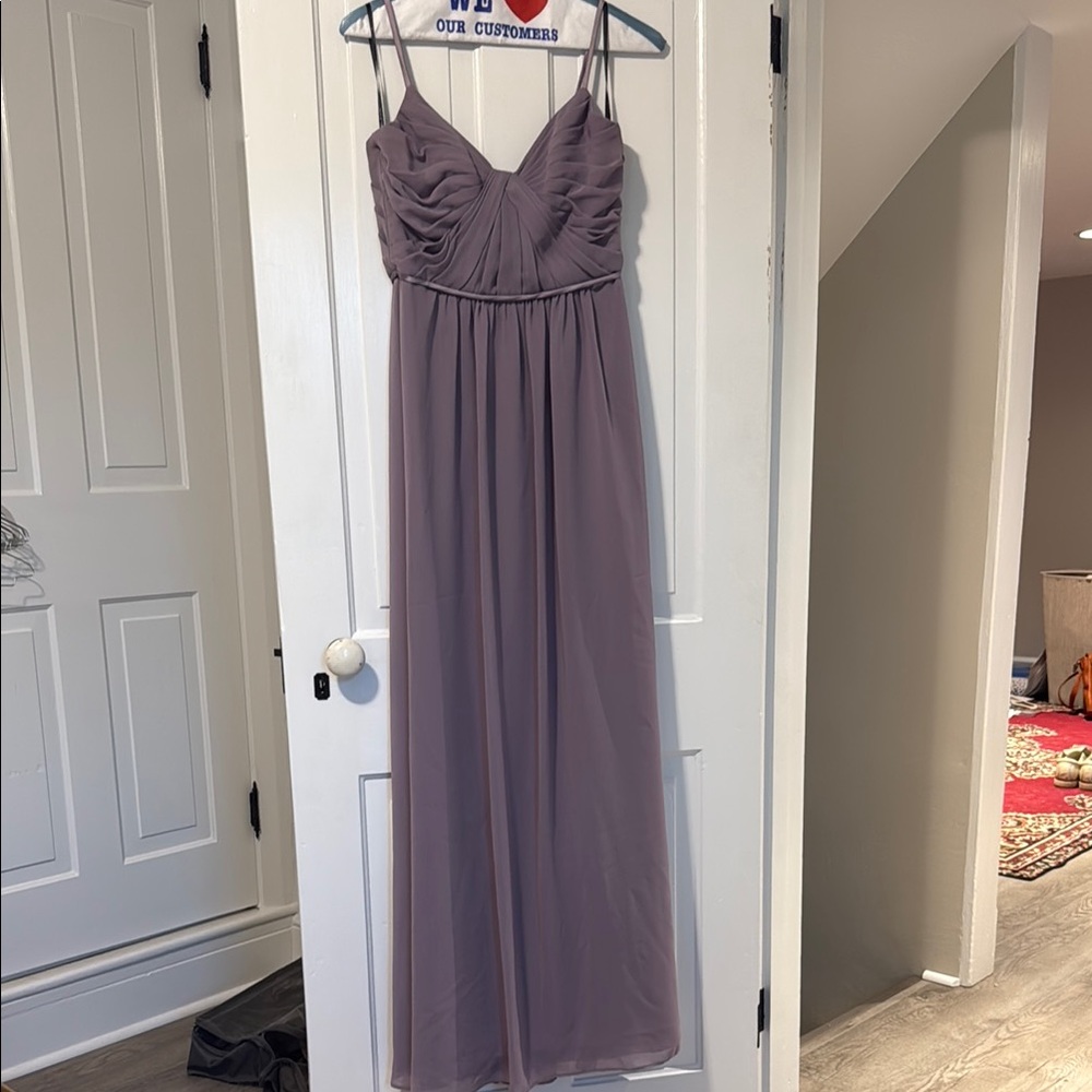 Sorella Vita Dusty Lavender Chiffon Evening Gown Bridesmaid Dress Size 12 EUC